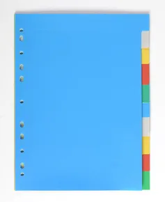 Elválasztó A4, 2x5 szín PP 120my